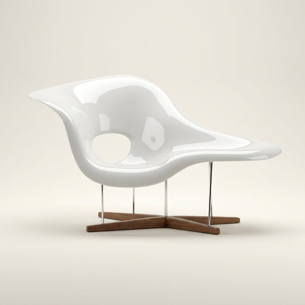 Contour DF0117 - Custom Mid Century Minimalist Lounge Chair | Fiberglass | Solid American Hardwood