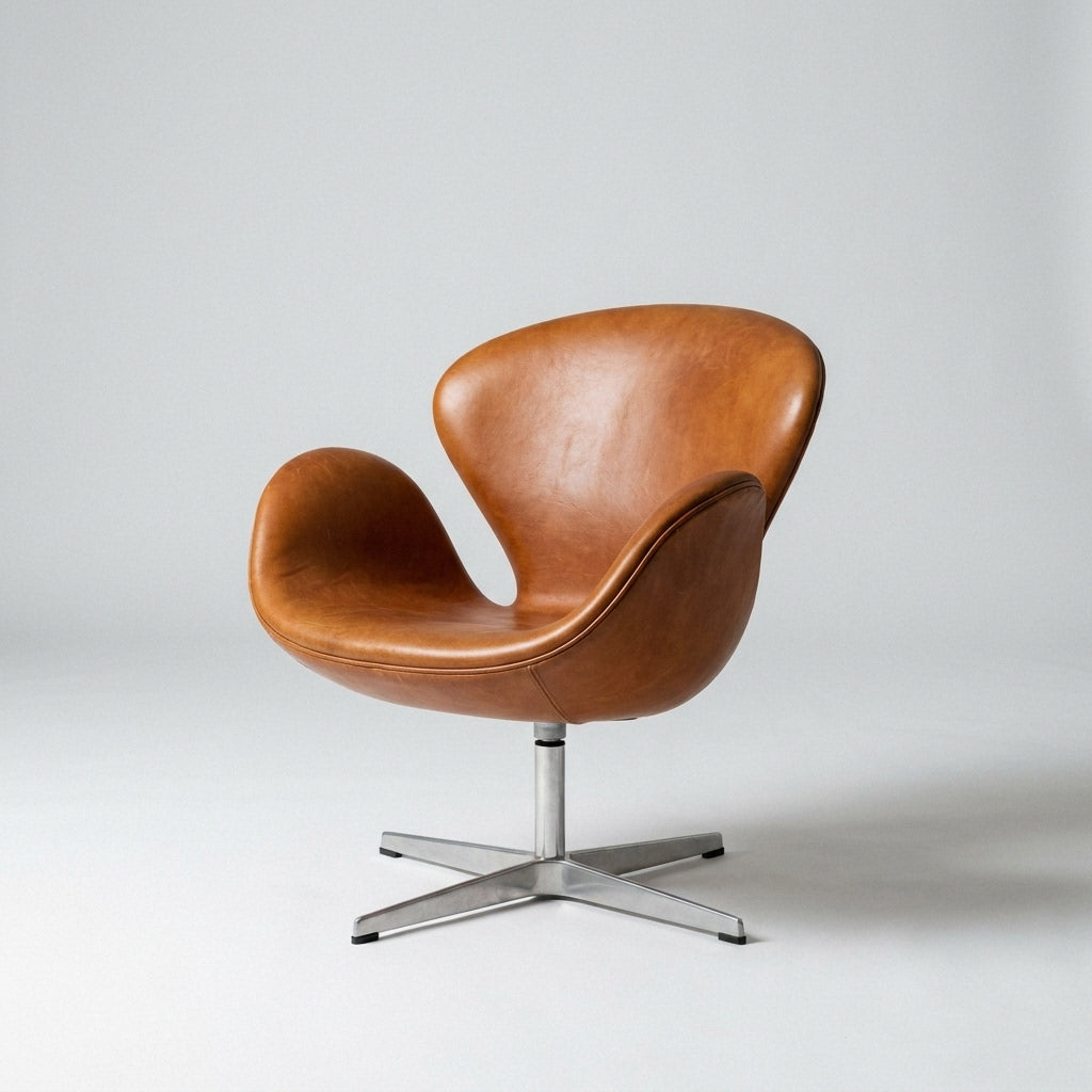 Saddle DF0118 - Custom Mid Century Minimalist Armchair | Fiberglass | Aluminum Base