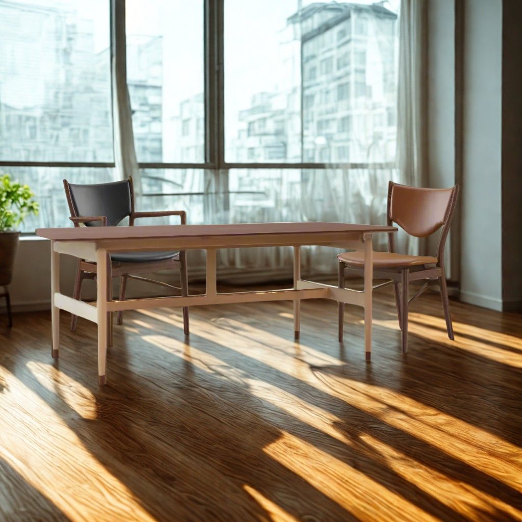 Dix® Solid Wood Series - Kaufler (DT2417) 1.6m Custom Solid Wood American Oak Dining Table Scandinavian Minimalist