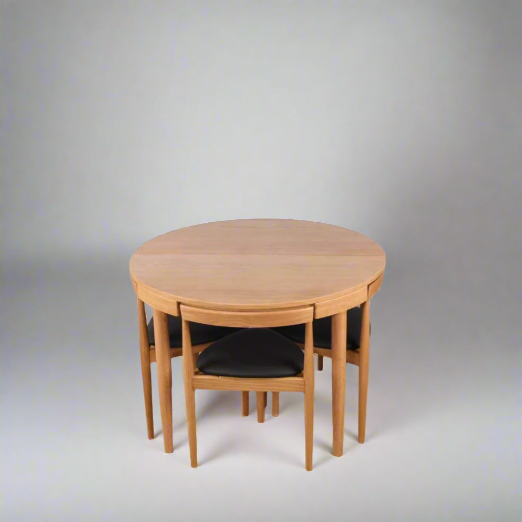 Dix® Solid Wood Series - Orbix (DT9238) 1.05m/1.56m Custom Extendable Solid Wood American Oak Dining Table Scandinavian Minimalist