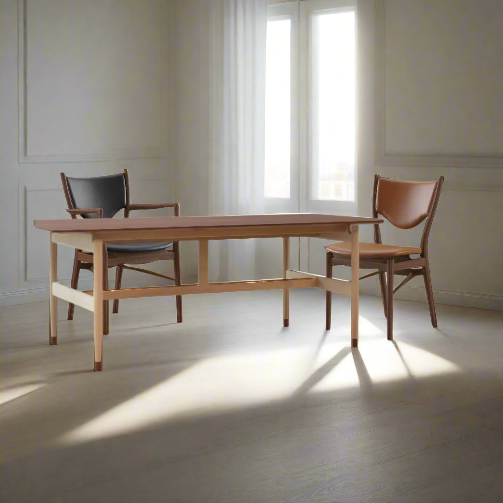 Dix® Solid Wood Series - Kaufler (DT2417) 1.6m Custom Solid Wood American Oak Dining Table Scandinavian Minimalist