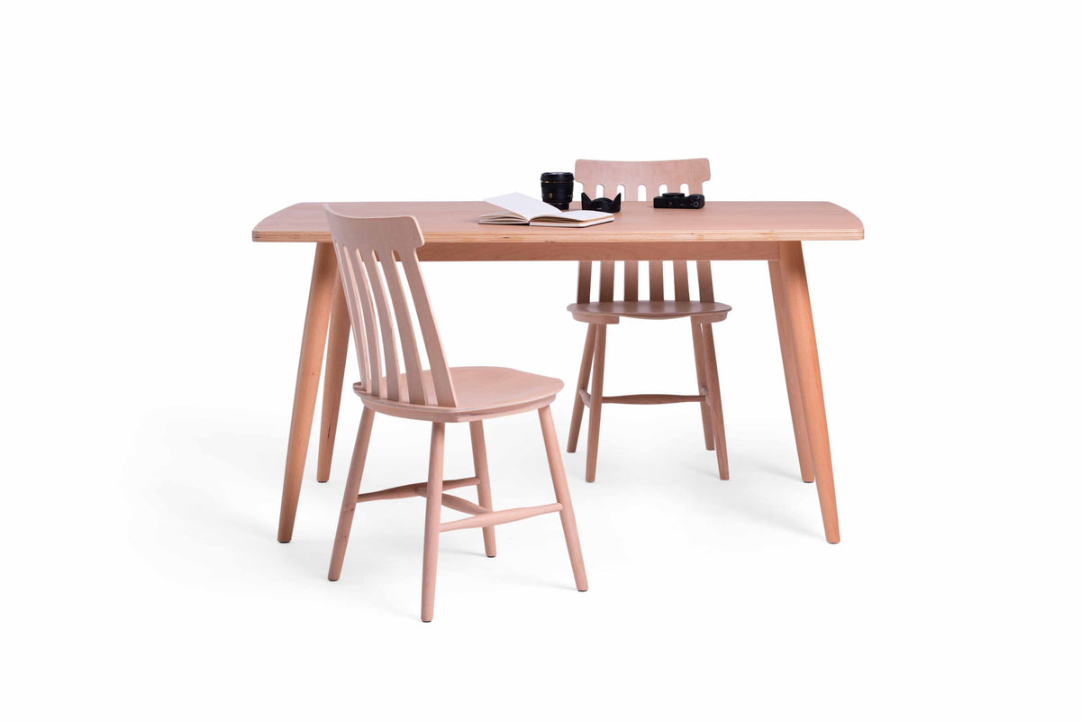 Dix® Solid Wood Series - Street (DT1111A) 1.4m Custom Solid Wood American Oak Dining Table Scandinavian Minimalist