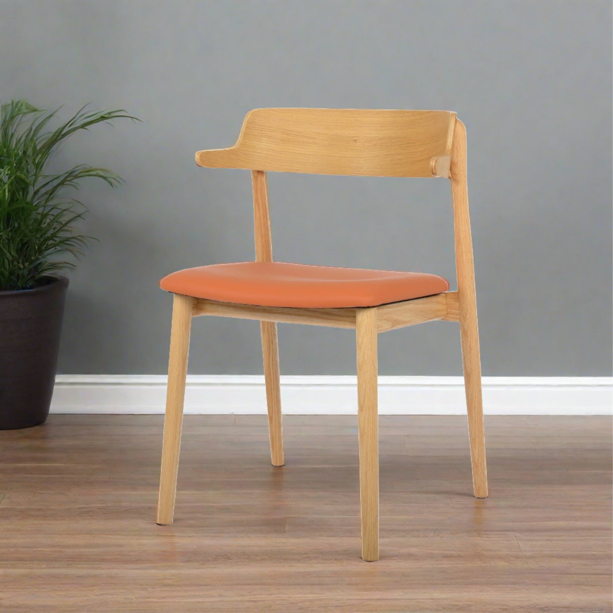 Echelon Arm Chair (CH7242B) - Custom Solid Wood American Oak Dining Chair Mid-Century Architect-Inspired Scandinavian Minimalist