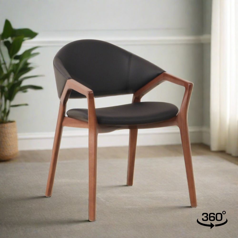 Eclipse Arm Chair (CH7240) - Custom Solid Wood American Oak Dining Chair Mid-Century Architect-Inspired Scandinavian Minimalist