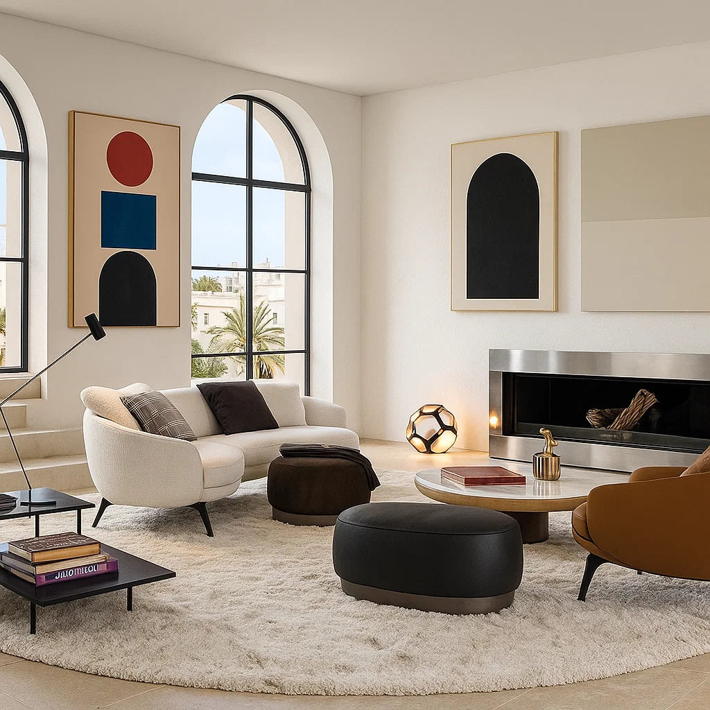 Eryndor (SF12028) - Italian Minimalist Custom Sofa Bespoke in Leather &amp; Fabric