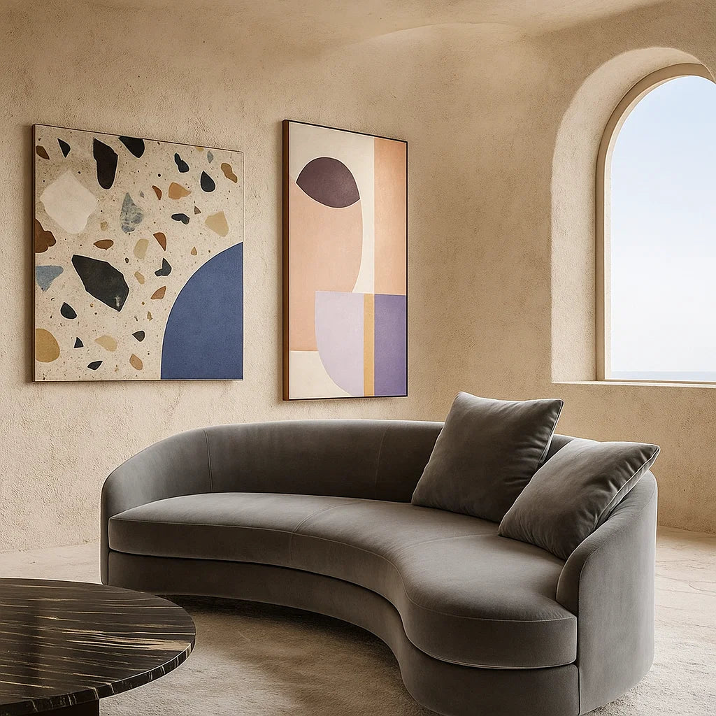 Eryndor (SF12028) - Italian Minimalist Custom Sofa Bespoke in Leather &amp; Fabric