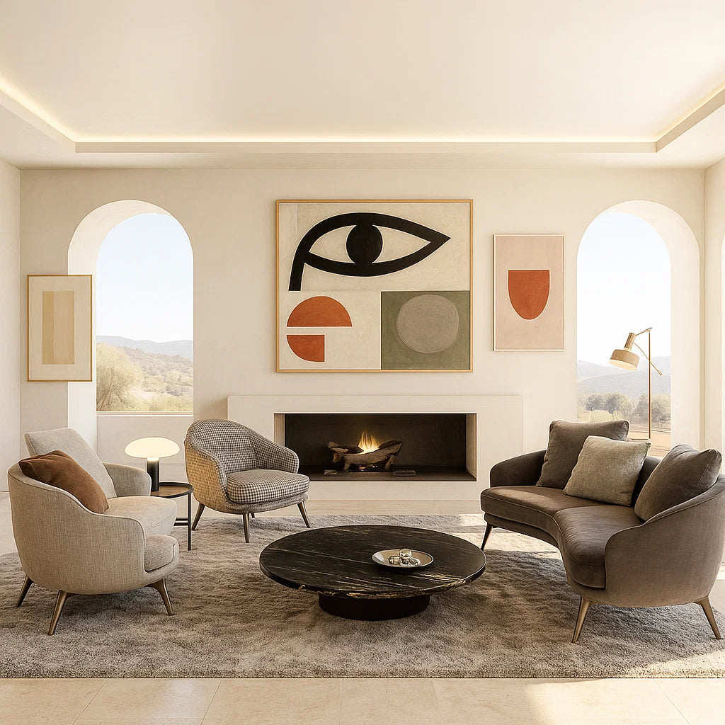 Eryndor (SF12028) - Italian Minimalist Custom Sofa Bespoke in Leather &amp; Fabric
