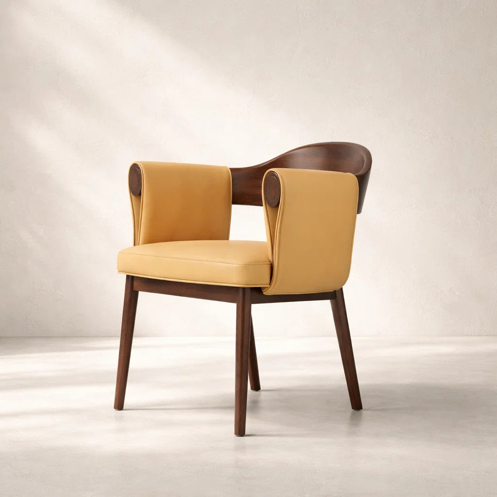 Essex CH2313 Custom Mid Century Minimalist Solid Wood Chair | Solid American Oak