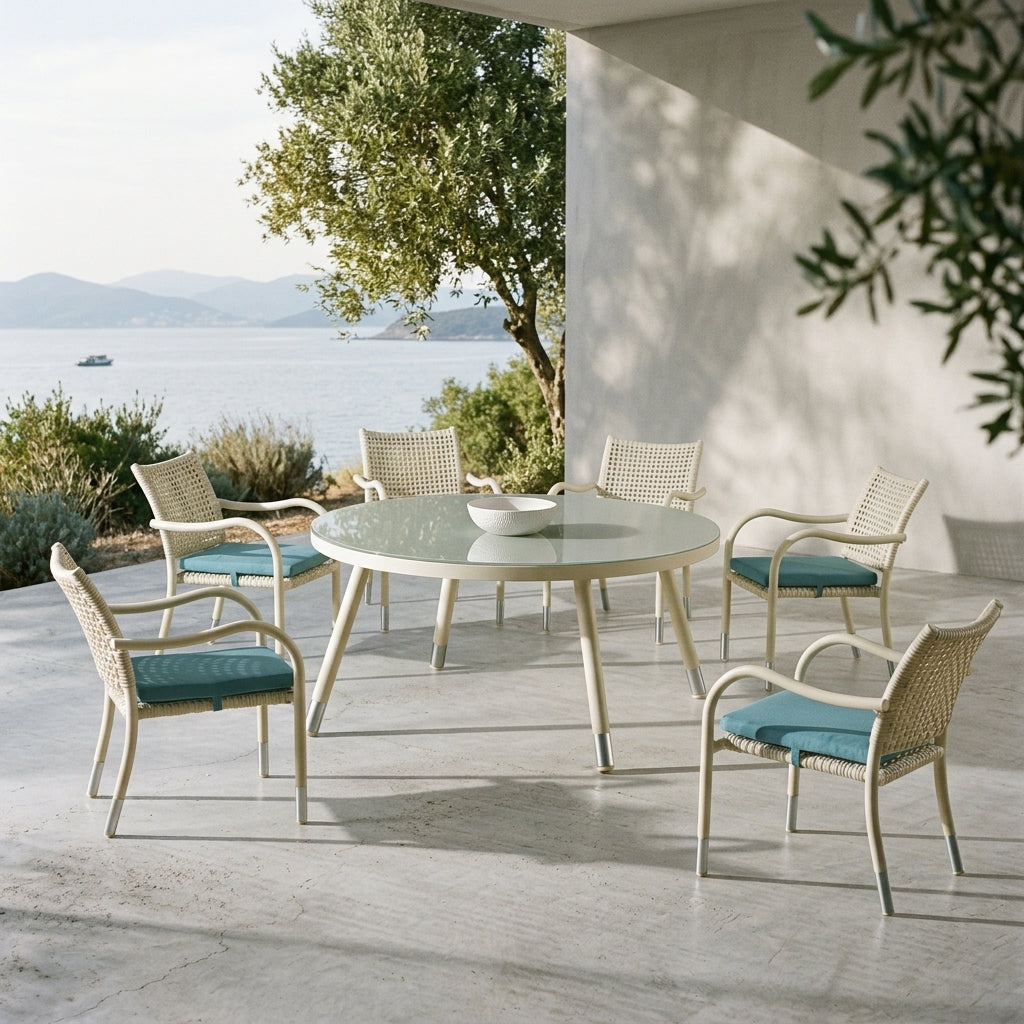 Fatsia Outdoor Dining Table | Round  | Poly Wood | WA4013