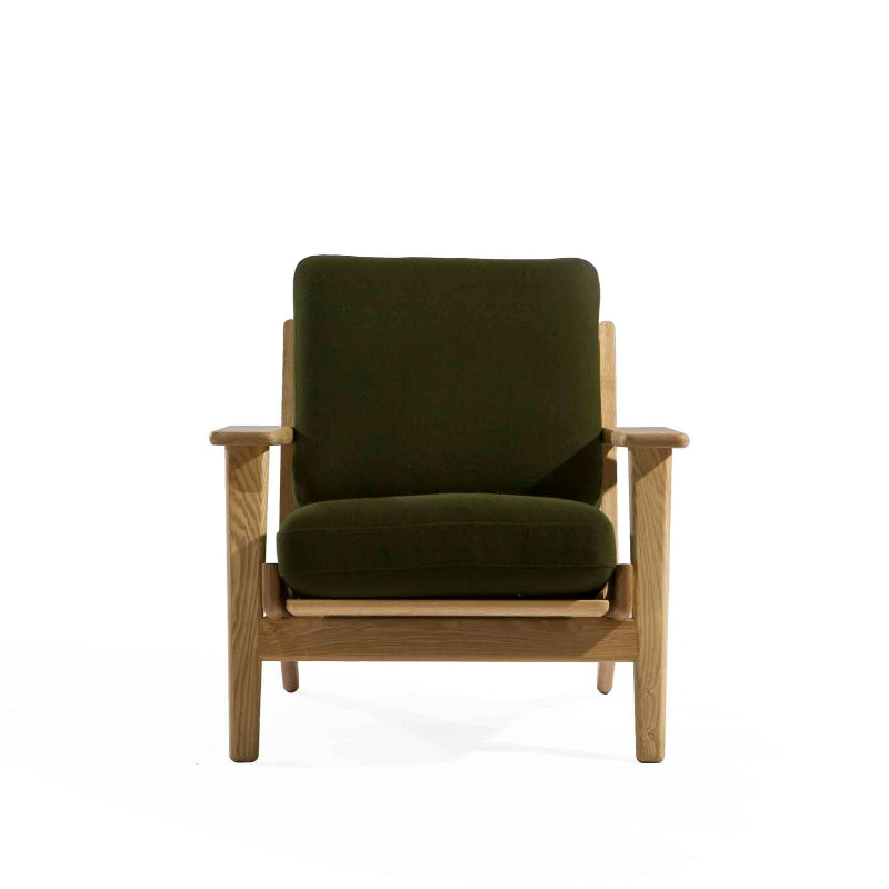 Gemma Lounge Chair (CH9160) - Custom Solid Wood American Oak Lounge Chair/Sofa Mid-Century Architect-Inspired Scandinavian Minimalist