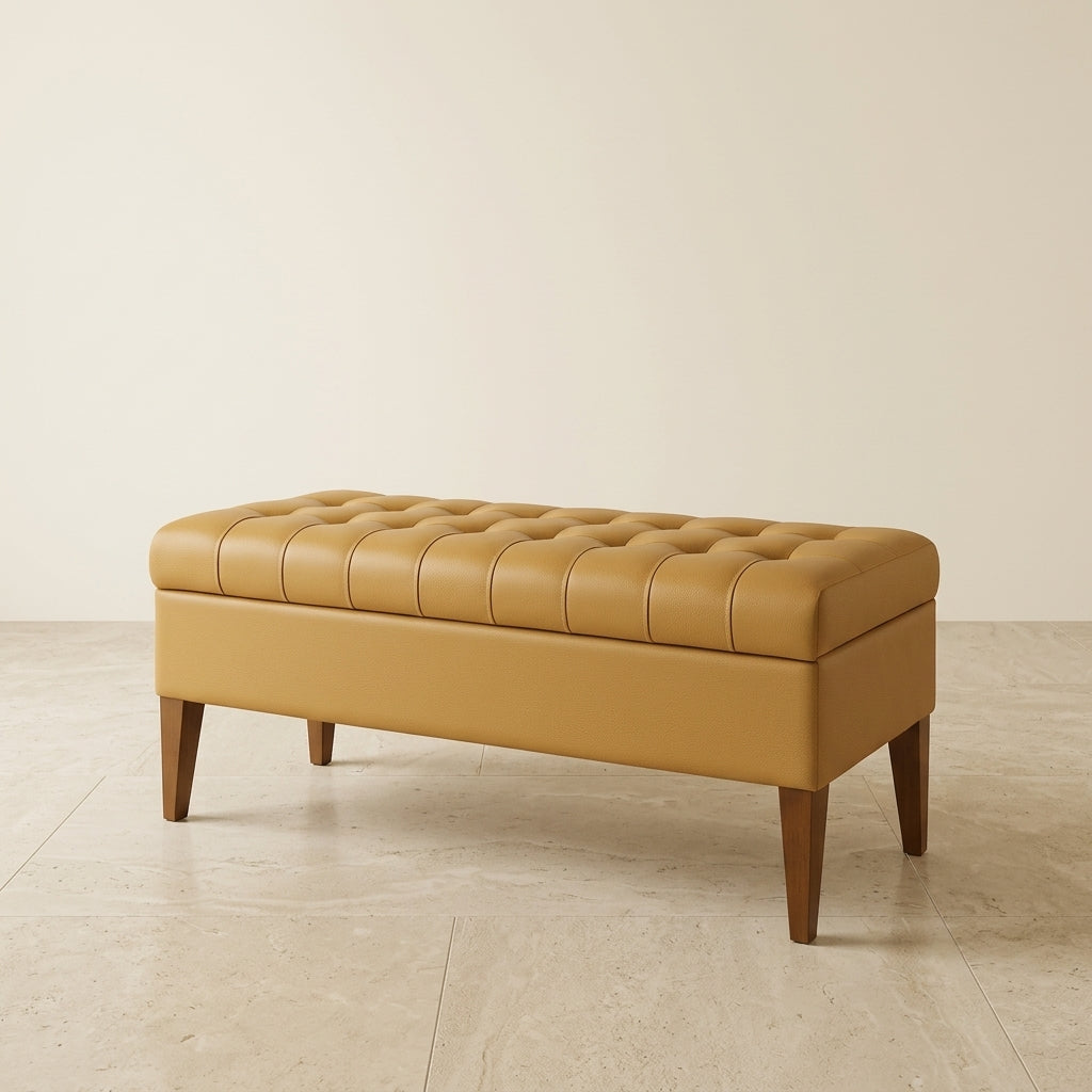 Americana IT-196 Solid Wood Storage Bench | Leather | Length 1.2m | Special Offer