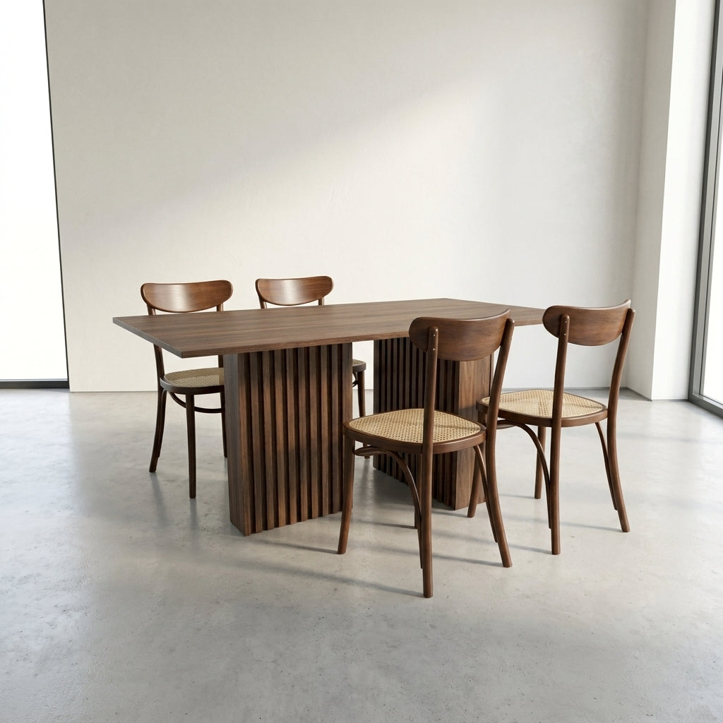 Geometry 03 + Luna Dining Set | Table 1.4m | 4-Seat