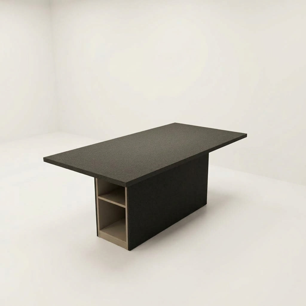 Geometry 09 Custom Table - Centre Block | Open Storage