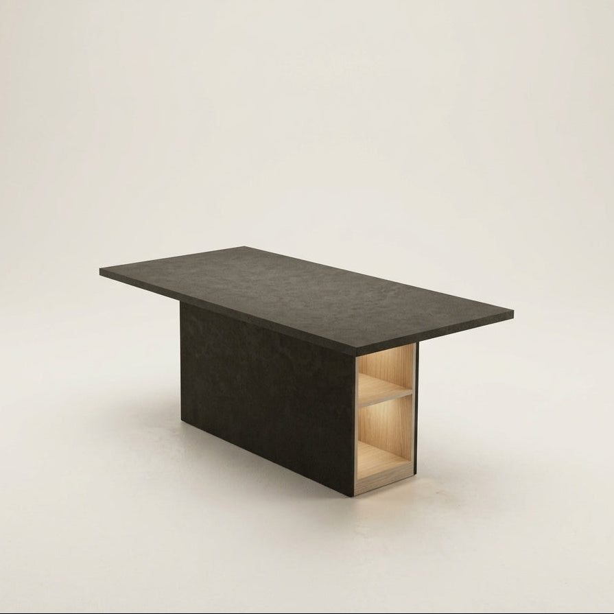 Geometry 09 Custom Table - Centre Block | Open Storage