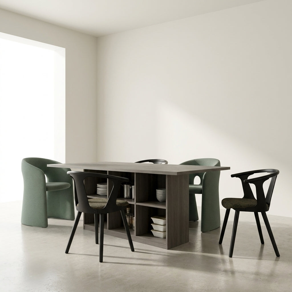 Geometry 10 Custom Table - Centre Block | Open Storage