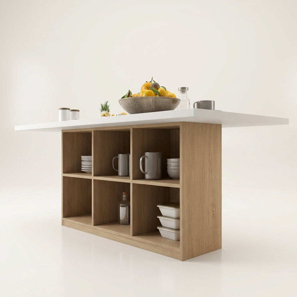 Geometry 10 Custom Table - Centre Block | Open Storage