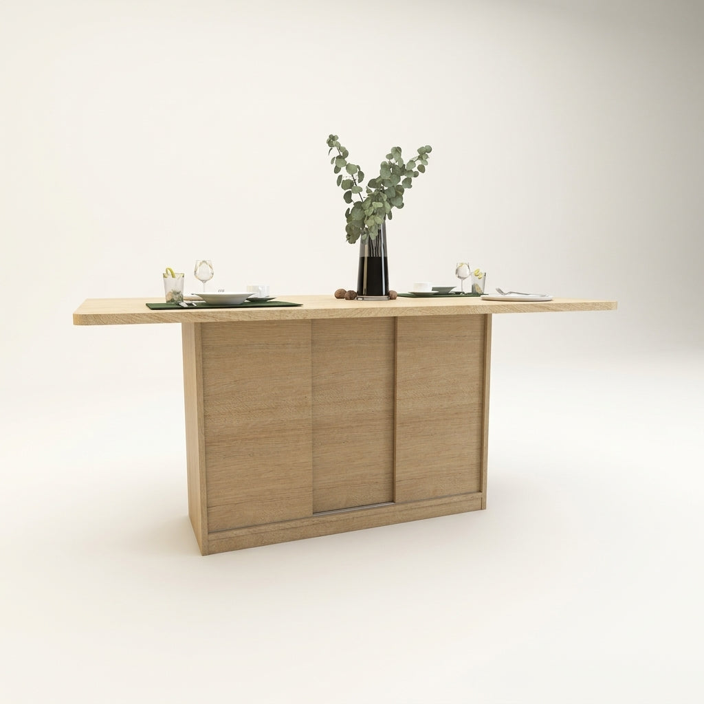 Geometry 11 Custom Table - Centre Block | Storage with Doors