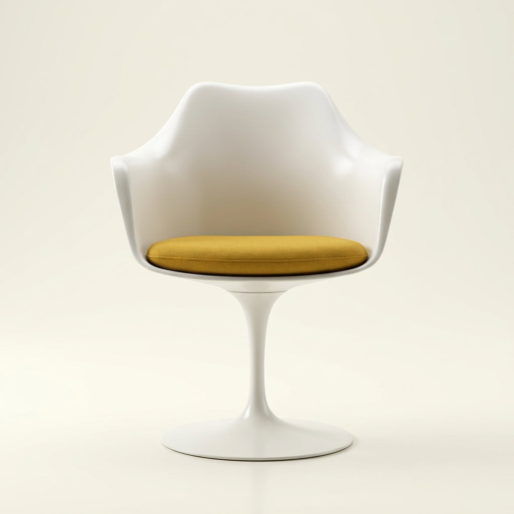 Jacob DF0110 - Custom Mid Century Minimalist Armchair | Fiberglass | Aluminum Base