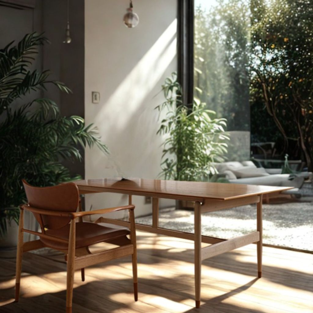 Kaufler Dining Arm Chair (CH2146B) - Custom Solid Wood American Oak Dining Arm Chair Mid-Century Architect-Inspired Scandinavian Minimalist