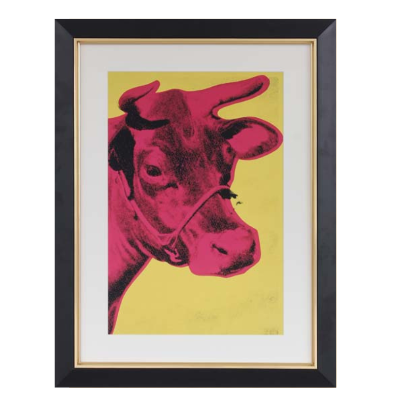 Andy Warhol "Cow, (Yellow & Pink)", 1966 | Licensed Art Print | Framed Art | Lithograph | Pop Art