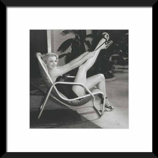 Licensed Art Print - Frank Worth "Marilyn Monroe, Poolside" | Framed Art | Lithograph | Photography