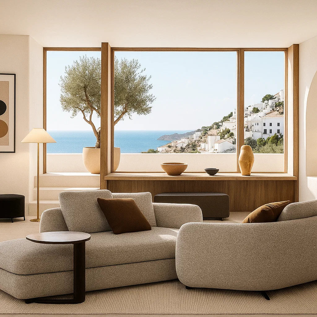 Lieve (SF-12032) - Italian Minimalist Custom Sofa Bespoke in Leather &amp; Fabric