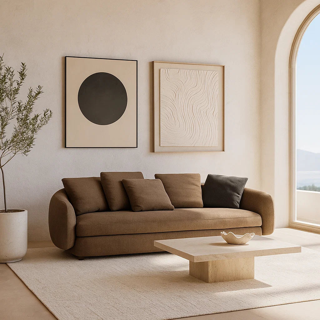 Lieve (SF-12032) - Italian Minimalist Custom Sofa Bespoke in Leather &amp; Fabric