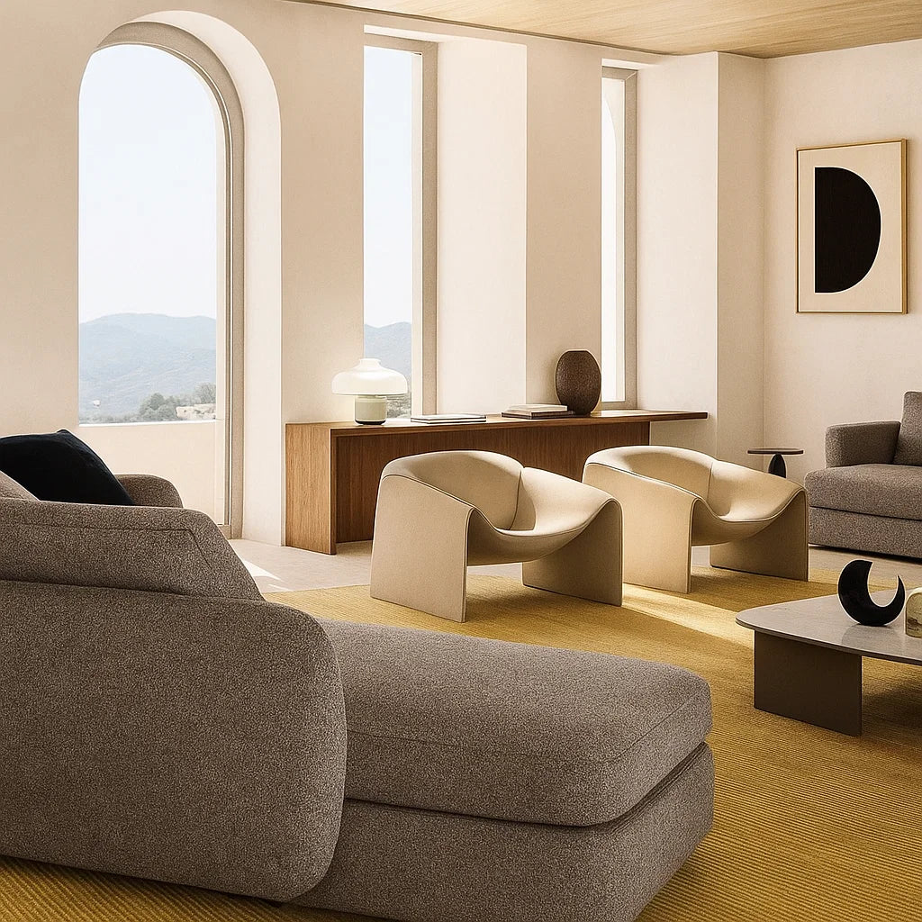 Lieve (SF-12032) - Italian Minimalist Custom Sofa Bespoke in Leather &amp; Fabric