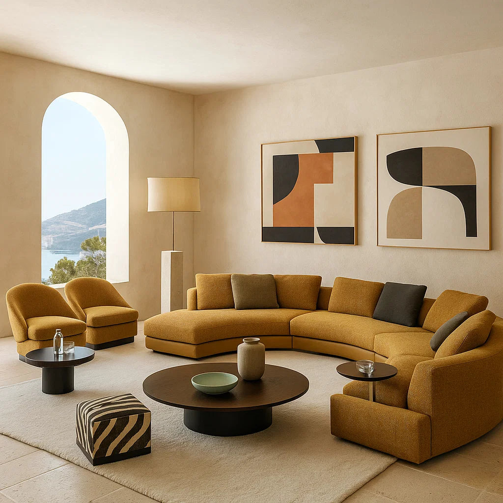 Lindale (SF12018)- Italian Minimalist Custom Sofa Bespoke in Leather &amp; Fabric