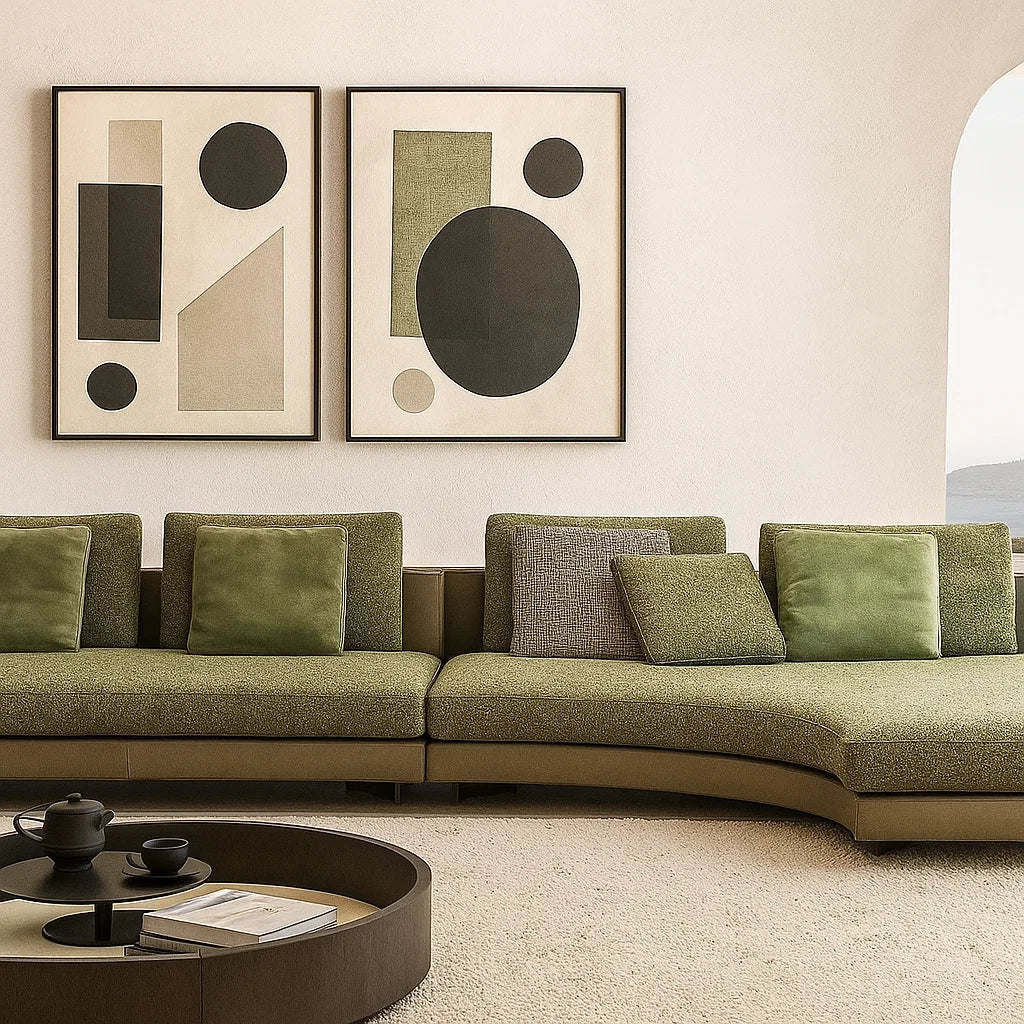 Lindale (SF12018)- Italian Minimalist Custom Sofa Bespoke in Leather &amp; Fabric