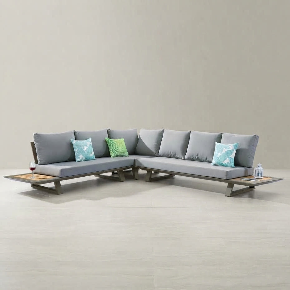 Luxe Outdoor Modular Sofa | Teak Wood | WA1110