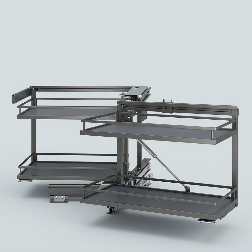 Magic Corner Pull-Out System | Carbon Steel | Powder Coated