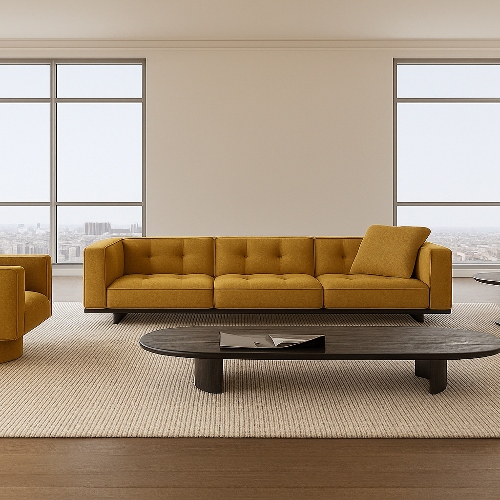 Marvik (SF12001)- Italian Minimalist Custom Sofa Bespoke in Leather &amp; Fabric