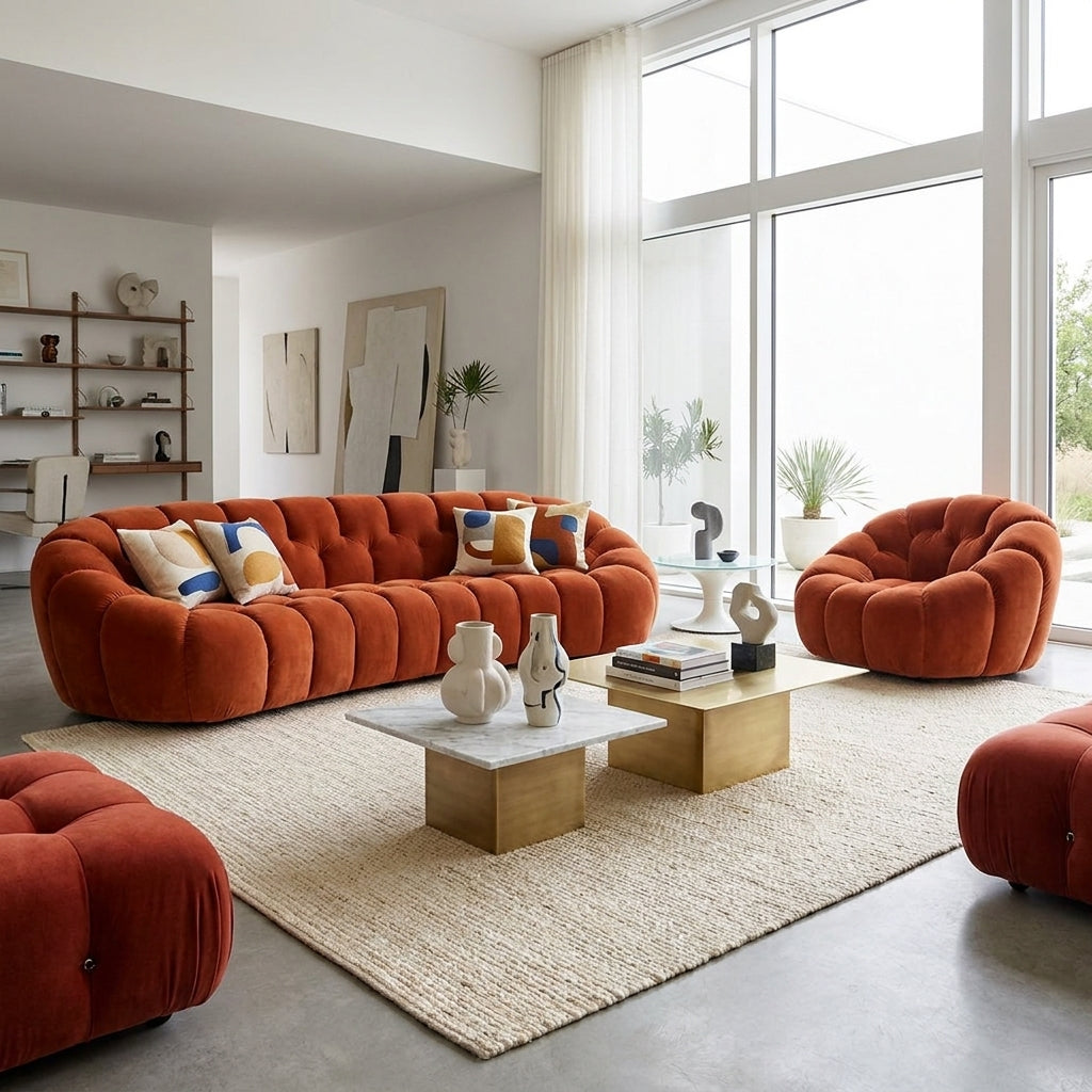 Mellow SF2235 Custom Contemporary Minimalist Design Sofa | 1-Seater | Pet Friendly Leather & Fabric