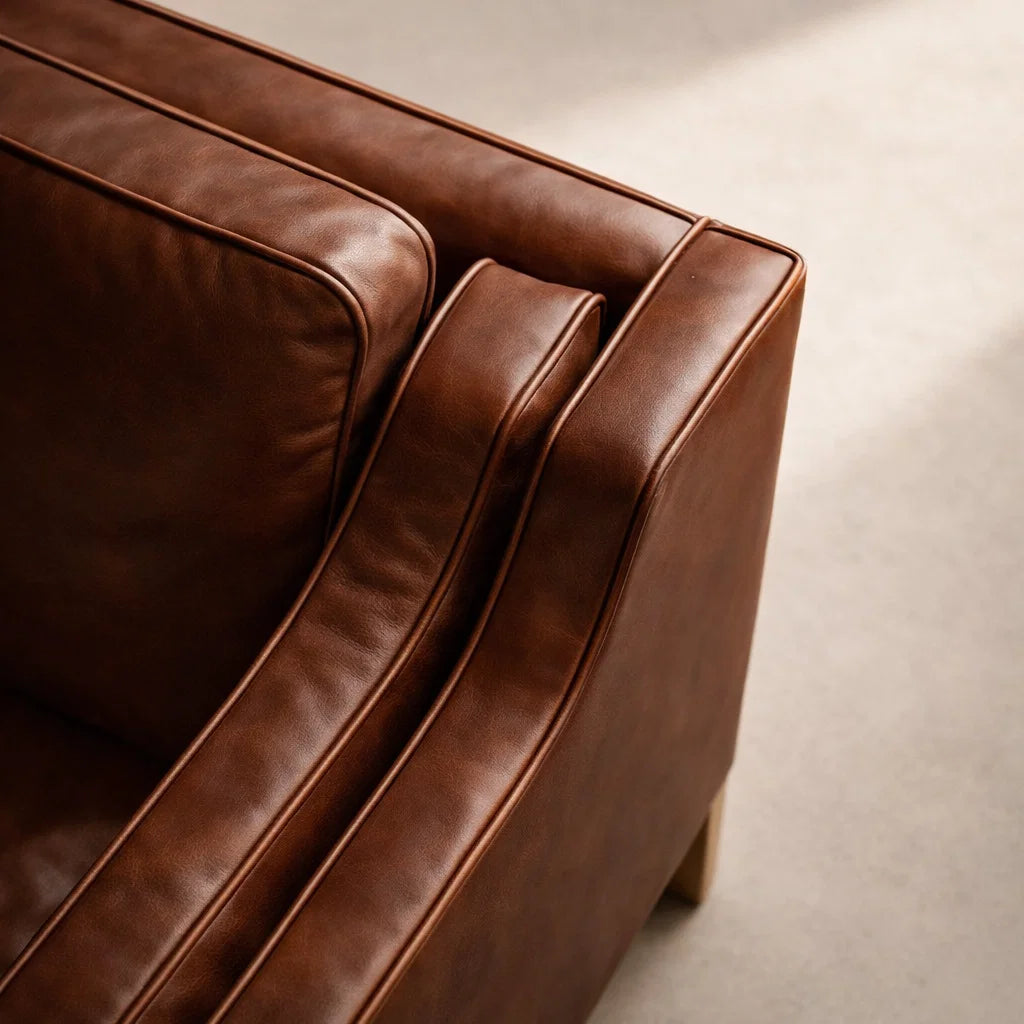 Morgan CH2002 Custom Mid Century Minimalist Design 2-Seater Sofa | Pet Friendly Fabric & Leather