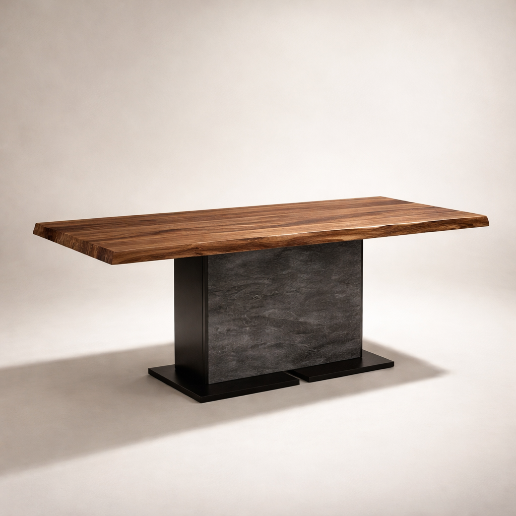 NORYA (NZTM03A) Custom American Solid Wood Pedestal Table | American Walnut