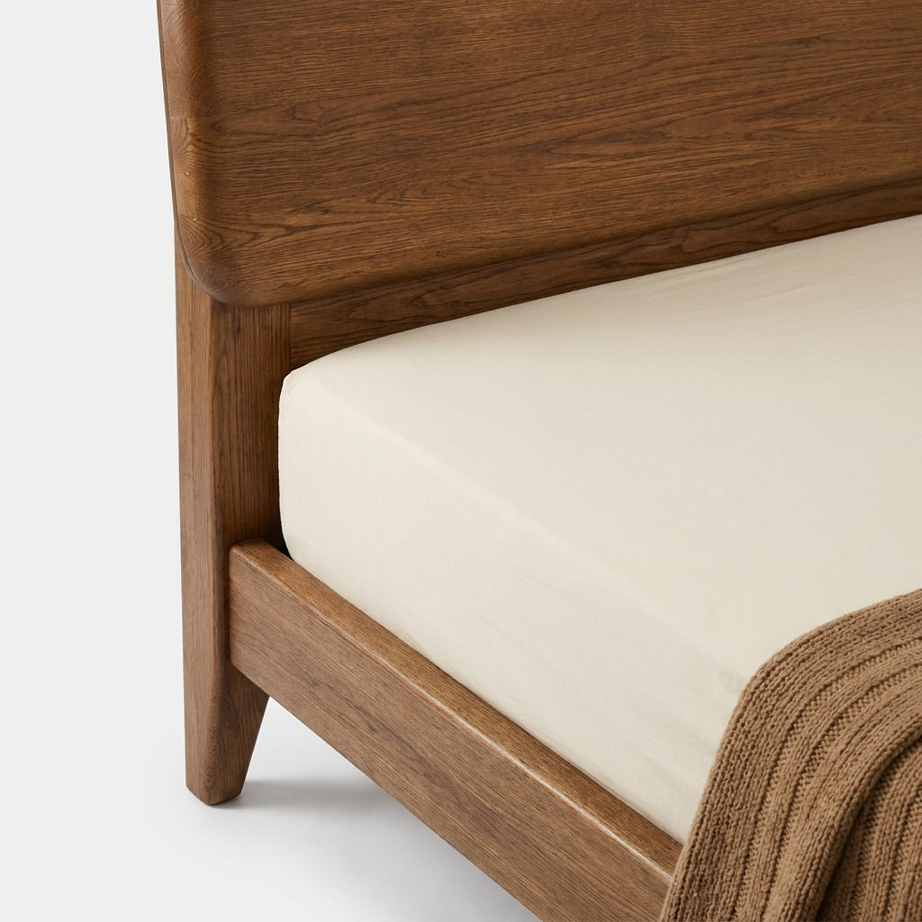NY Solid Wood Bed | European Queen & King Size | Solid American Ash
