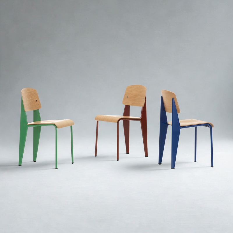 Norm Dining Chair (774Y) - Custom Solid Wood American Oak Dining Arm Chair Mid-Century Architect-Inspired Scandinavian Minimalist