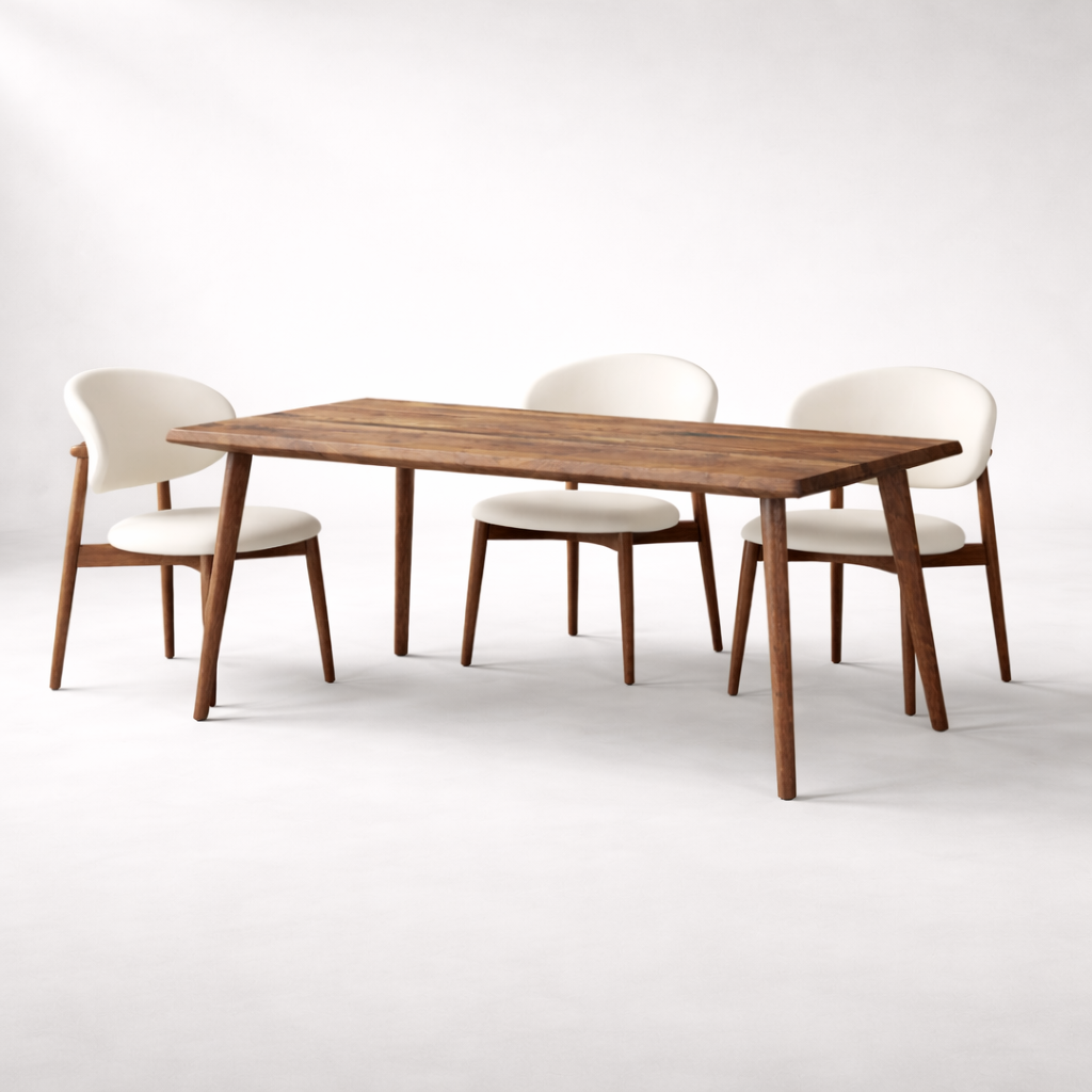 Norya + Vista Custom American Solid Wood Dining Set