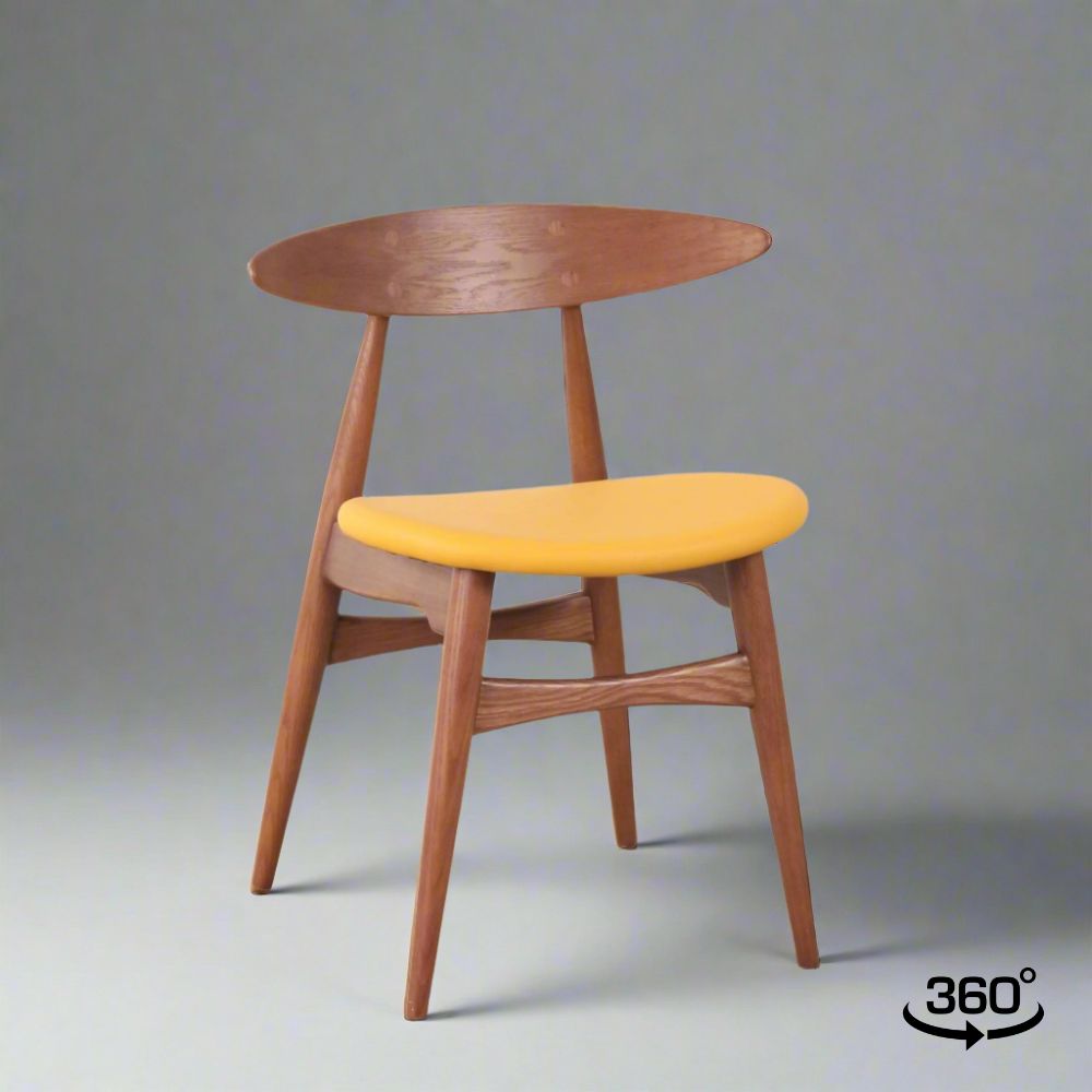 Peech Chair (CH15042) - Custom Solid Wood American Oak Dining Chair Mid-Century Architect-Inspired Scandinavian Minimalist