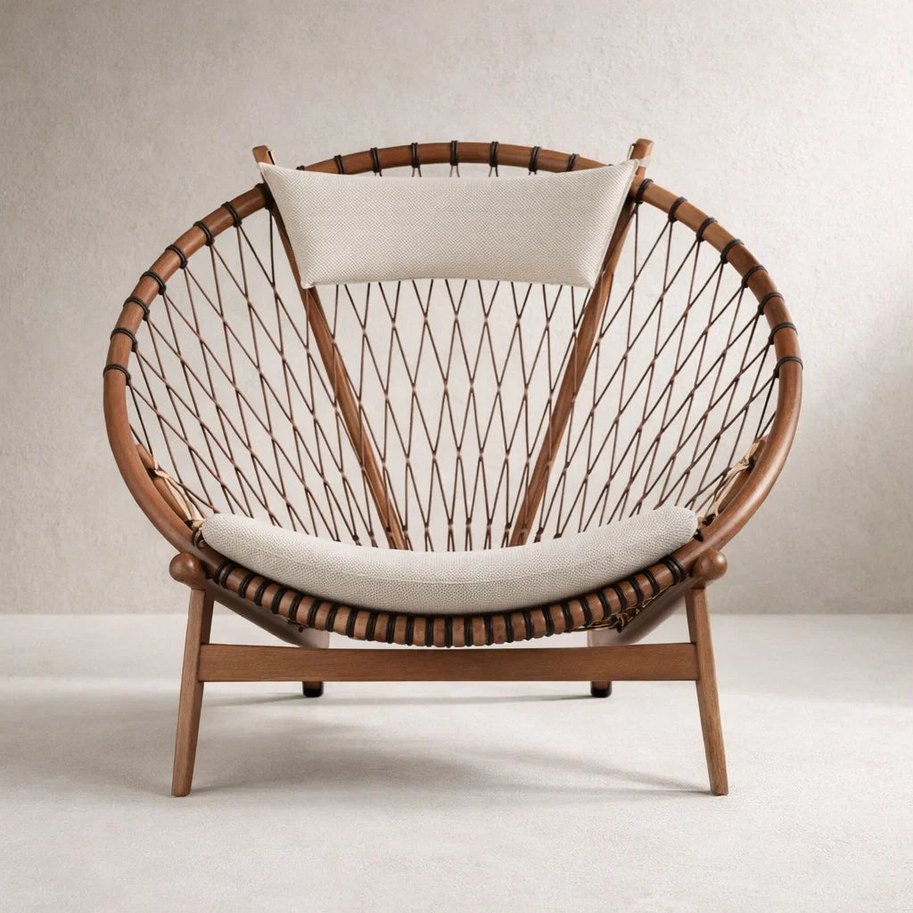 Peacock CH7261 Custom Mid Century Solid Wood Lounge Chair | Solid American Oak