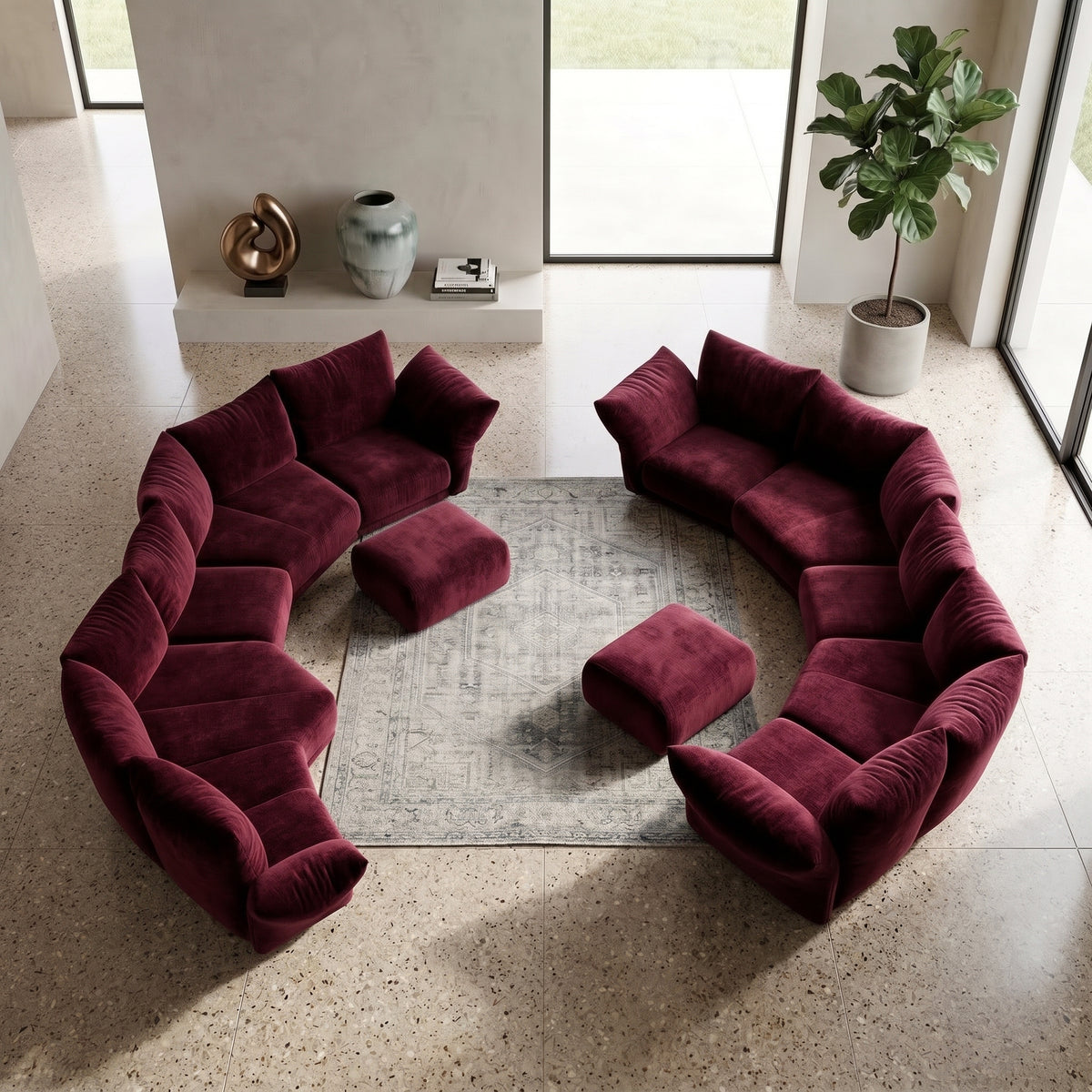 Petal SF2280 Custom Modular Sofa | Pet Friendly Leather & Fabric