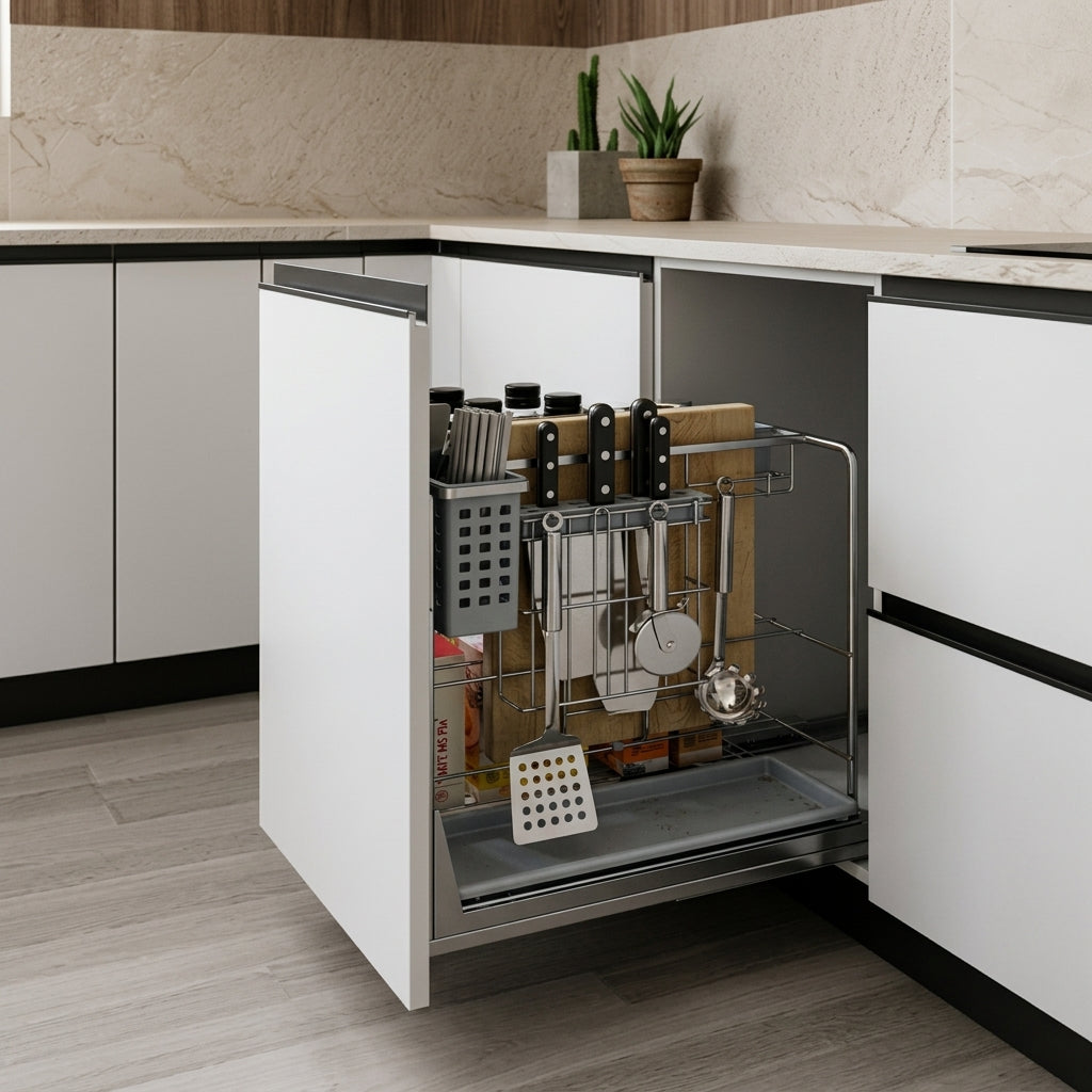 Vertical Pull-Out Utility Basket | Nano Dry-Plated