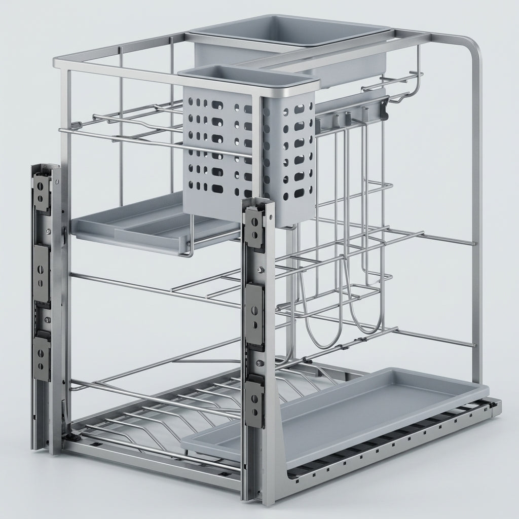 Vertical Pull-Out Utility Basket | Nano Dry-Plated