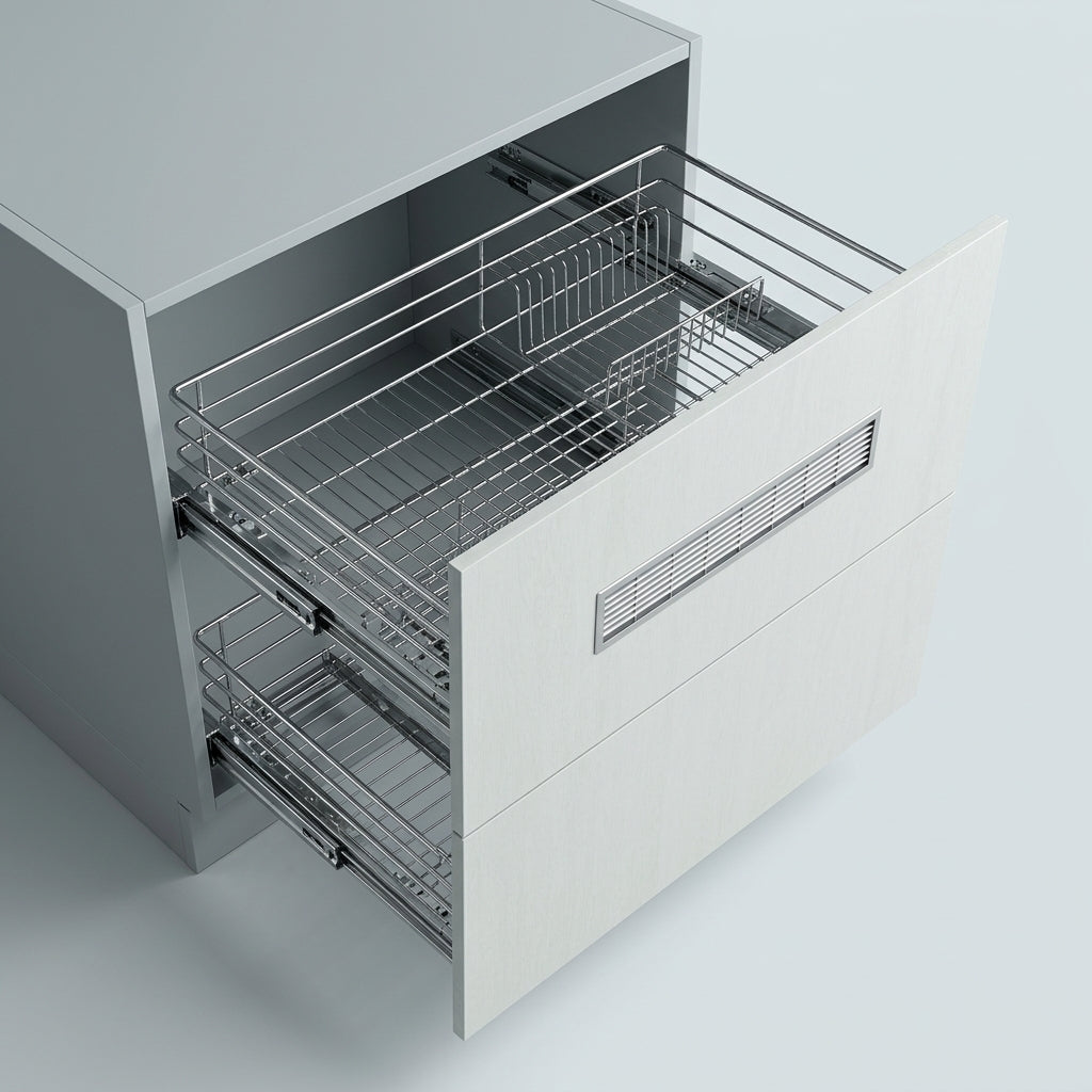 Pull-Out Dish Basket | Stainless Steel