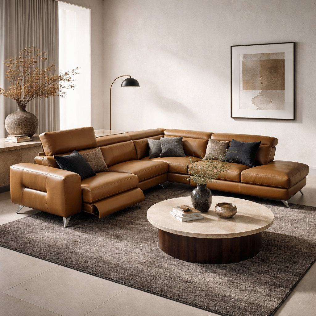 Americana RN0915 Custom Modular Zero Gravity Electric Recliner Sofa | Full Leather - Top Grain