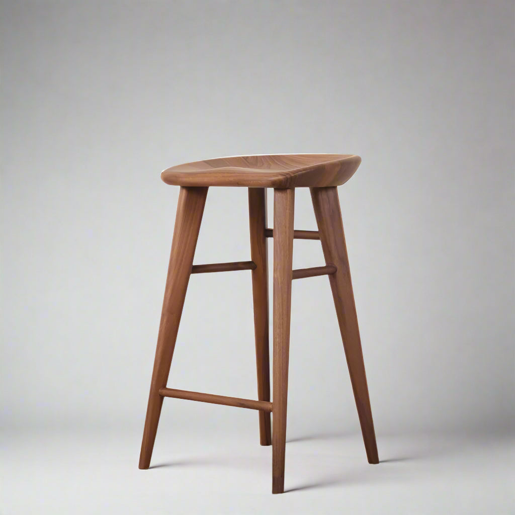 Rafiel Bar Chair (CH2407) - Custom Solid Wood American Oak Dining Chair Mid-Century Architect-Inspired Scandinavian Minimalist