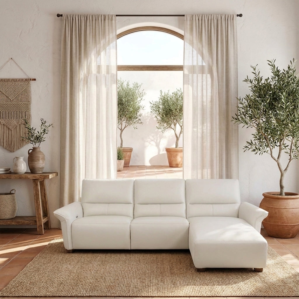 Americana RN0867 Custom Modular Wall Hugging Electric Recliner Sofa | Full Leather - Top Grain