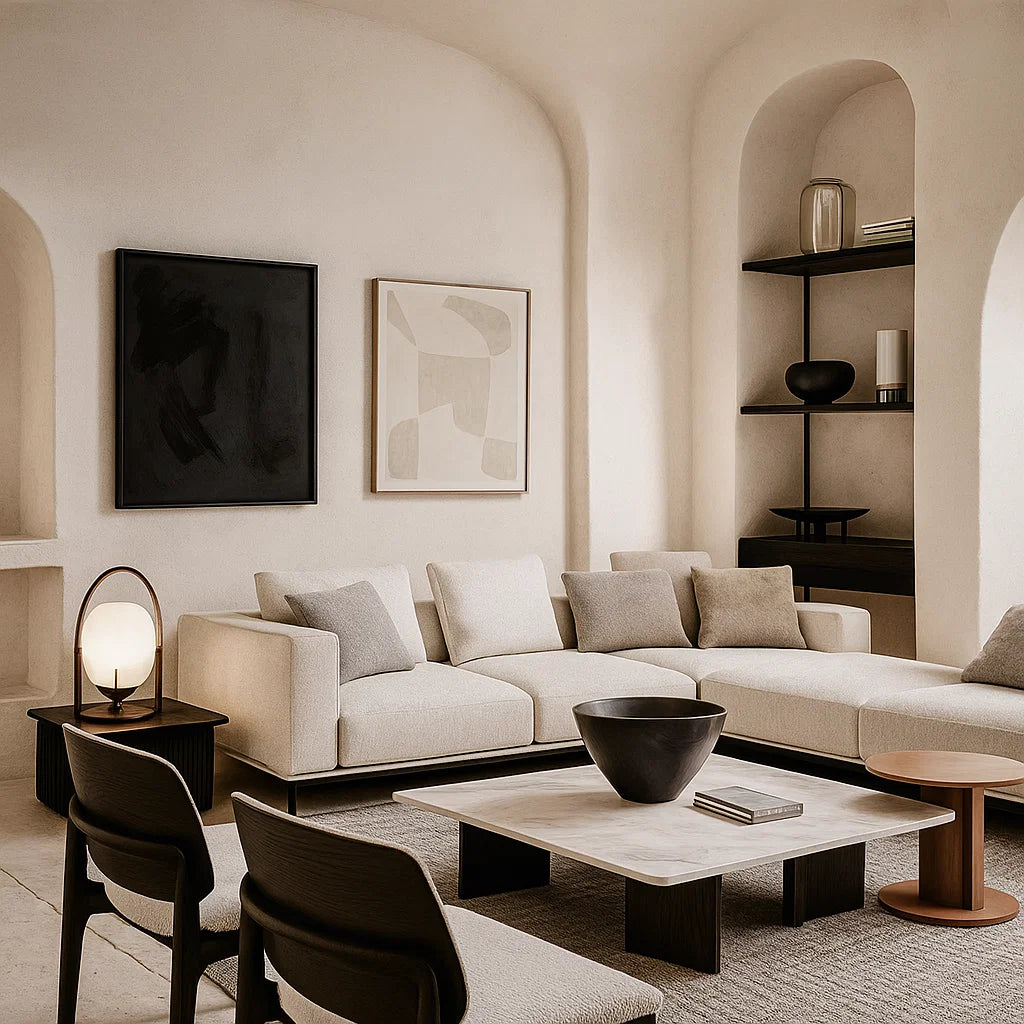 Riviera (SF-12031) - Italian Minimalist Custom Sofa Bespoke in Leather &amp; Fabric