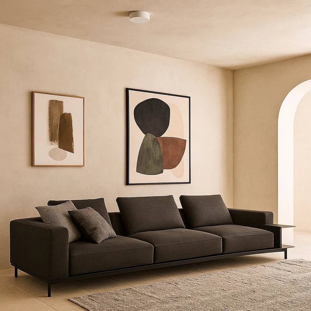 Riviera (SF-12031) - Italian Minimalist Custom Sofa Bespoke in Leather &amp; Fabric